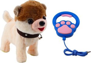 Pies Interaktywny Na Smyczy Chodzi Tańczy Śpiewa Biało Beżowy 2