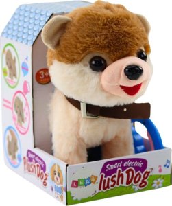 Pies Interaktywny Na Smyczy Chodzi Tańczy Śpiewa Biało Beżowy 3