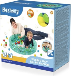 Basenik Zielony 91x20cm + Piłeczki BESTWAY 6