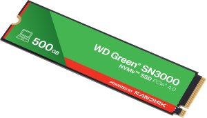 Dysk SSD SanDisk Green SN3000 500GB M.2 2280 PCI-E x4 Gen4 NVMe (WDS500G4G0E) 2