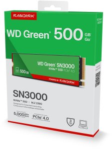 Dysk SSD SanDisk Green SN3000 500GB M.2 2280 PCI-E x4 Gen4 NVMe (WDS500G4G0E) 4