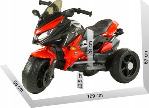 Duży Motor na akumulator dla dzieci 2 x 45 wat MOTO-L-4-NIEBIESKI 10