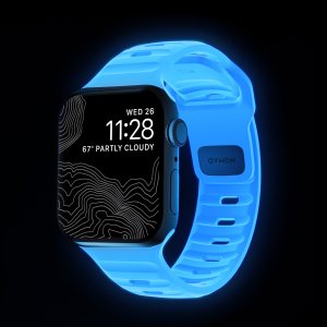 Nomad Sport Strap, Ice Blue Glow - Apple Watch 42mm/41mm/40mm/38mm 2
