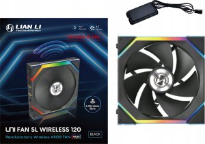 Wentylator Lian Li UNI FAN SL Wireless 120 Reverse Blade czarny (12RSL1W1B) 5