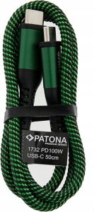 Kabel USB Patona USB-C - USB-C 0.5 m Zielony (PT1732) 2