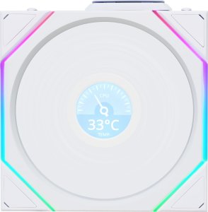 Wentylator Lian Li UNI FAN TL Wireless LCD 120 Reverse Blade biały (12RTLLCD1W1W) 1