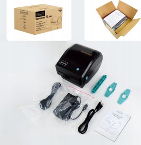 Mini Drukarka Termiczna do Etykiet Kurierskich Samoprzylepnych 100x150 Przewodowa Zenwire TD-401 USB 5