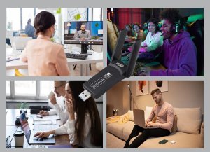 Adapter Karta Sieciowa USB 3.0 WiFi 1300Mb Zewnętrzna 5Ghz Zenwire WD-4605AC 10