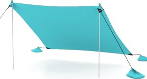 Baldachim plażowy 230 x 200 cm turkusowy 1