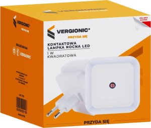 Kontaktowa lampka nocna LED 6,5x6,5cm 220V z czujnikiem zmierzchu 13