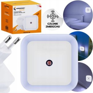 Kontaktowa lampka nocna LED 6,5x6,5cm 220V z czujnikiem zmierzchu 3