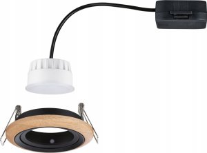 Oprawa do wbudowania LANATI COIN LED 6W 470lm 84mm 2700K IP20 230V drewno / czarny matowy  / aluminium 2