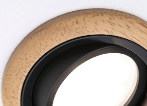 Oprawa do wbudowania LANATI COIN LED 6W 470lm 84mm 2700K IP20 230V drewno / czarny matowy  / aluminium 4