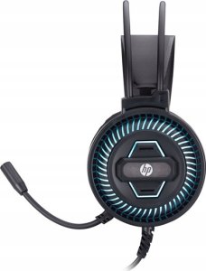 HP DHE-8001, s�uchawki z mikrofonem, przewodowaczarna, 2.0, pod�wietlona, 3.5 mm jack + USB 2
