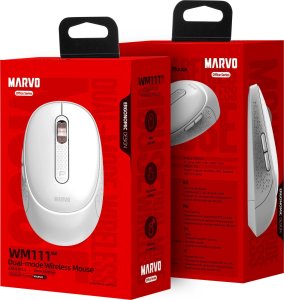Mysz bezprzewodowa, Marvo WM111 SW, srebrna, optyczna, 1600DPI 8