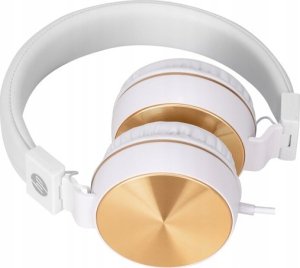 HP DHH-1206 White s�uchawki z mikrofonem, przewodowabia�o-z�ota, klasyczna typ 3,5mm jack 4