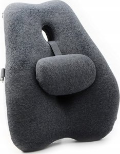 Podparcie l�d�wiowe, ergonomiczna, szara, pianka z efektem pami�ci, Powerton 1