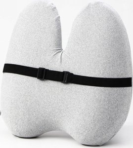 Zestaw poduszka l�d�wiowa i poduszka siedziska, ergonomiczna, szary, pianka z efektem pami�ci, Powerton 3