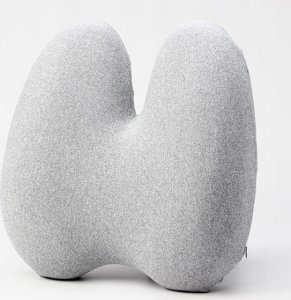 Zestaw poduszka l�d�wiowa i poduszka siedziska, ergonomiczna, szary, pianka z efektem pami�ci, Powerton 4