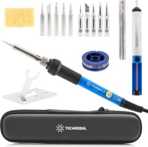 Zestaw Lutownica Kolbowa TBJ60W Blue Jet 11 Grotów + Akcesoria Techrebal XL 1