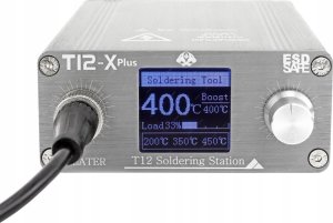 Stacja lutownicza lutownica OSS TEAM T12-X Plus 75W! 2024 + ZESTAW 7 GROTÓW 2