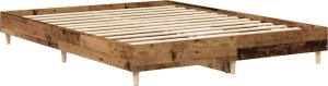 vidaXL Rama łóżka bez materaca Stare drewno 140x200 cm Drewno klejone 4