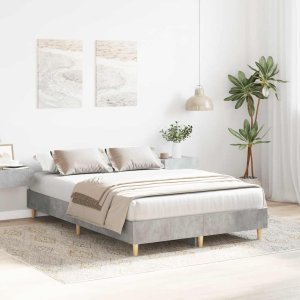 vidaXL Rama łóżka bez materaca Betonowa szarość 120x200 cm 3