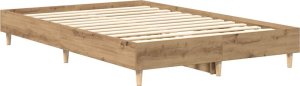 vidaXL Rama łóżka bez materaca Dąb Artisan 120x200 cm Drewno klejone 4