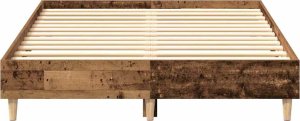 vidaXL Rama łóżka bez materaca Stare drewno 120x200 cm Drewno klejone 5