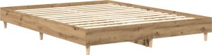 vidaXL Rama łóżka bez materaca Artisan Oak 150x200 cm Drewno klejone 7