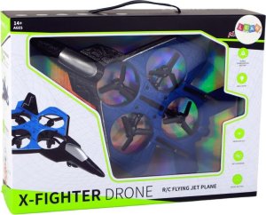 Samolot Dron RC Niebieski Myśliwiec Zdalnie Sterowany Pilot LEAN Toys 4