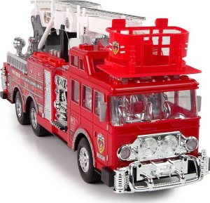 Zdalnie Sterowana Straż Pożarna Pedał Gazu Hamulec Pilot Dźwięk LEAN Toys 3