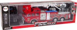 Zdalnie Sterowana Straż Pożarna Pedał Gazu Hamulec Pilot Dźwięk LEAN Toys 5