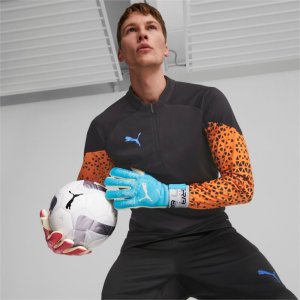 Rękawice bramkarskie Puma Ultra Grip 1 Tricks Hybrid niebiesko-różowe 41853 01 10 2