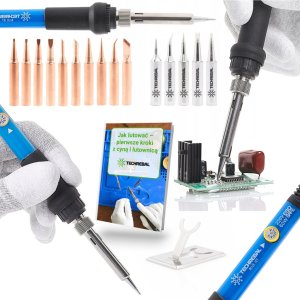 Precyzyjna Lutownica Kolbowa Blue Jet 60W z Regulacją Temperatury + 15 Grotów 1