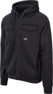 Męska bluza rozpinana z kapturem Hi-tec Barin czarny rozmiar XL 2
