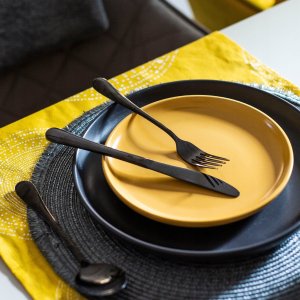 Cutlery set Homla ABELE Black, 16 pcs. 18