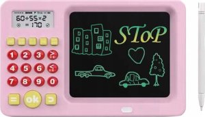 Tablet Rysunkowy Tablica LCD 5,2'' Kolorowa Deska Kreślarska + Kalkulator / Różowy 3