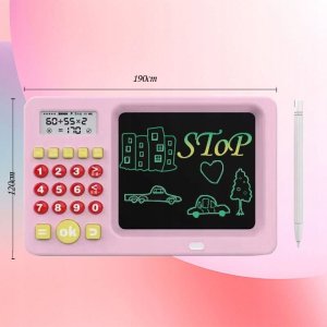 Tablet Rysunkowy Tablica LCD 5,2'' Kolorowa Deska Kreślarska + Kalkulator / Różowy 9