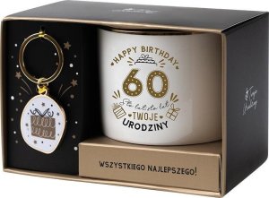 Zestaw prezentowy na 60 urodziny biało-złoty 1