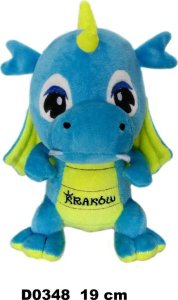 Smok "Kraków" błękitny żółty 19cm 1