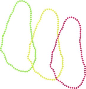 Komplet naszyjników neon 3szt 1