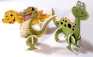 Mini dinozaury do składania mix 5szt 1