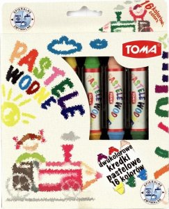 Kredki pastele wodne Kredzio 16 kolorów TOMA 1