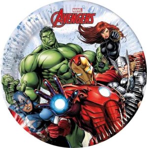 Talerzyki papierowe Avengers 20cm 8cm 1