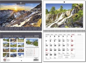 Kalendarz 2025 A4 terminarz 13 plansz Tatry 1
