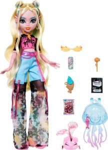 Lalka Barbie Mattel Monster High Lagoona Blue + zwierzątko (HXH75) 2