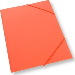 Teczka A4 z gumką plastikowa pomarańczowa 1