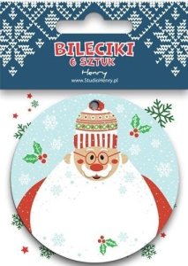 Bileciki do prezentów Mikołaj z brodą 1