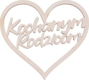Drewniany napis - Kochanym Rodzicom 5szt biały 1